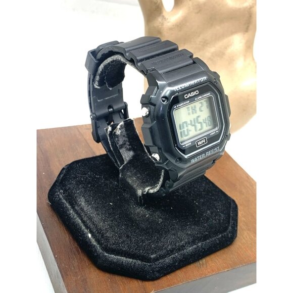 Casio Men's Watch F108WH Illuminator Quartz Digital Black Resin Sport 3224 - Picture 14 of 14